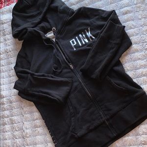 PINK all black jacket with back design 💎